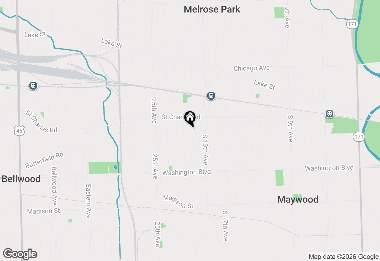 Map of (Address confidential), Maywood, Illinois 60153
