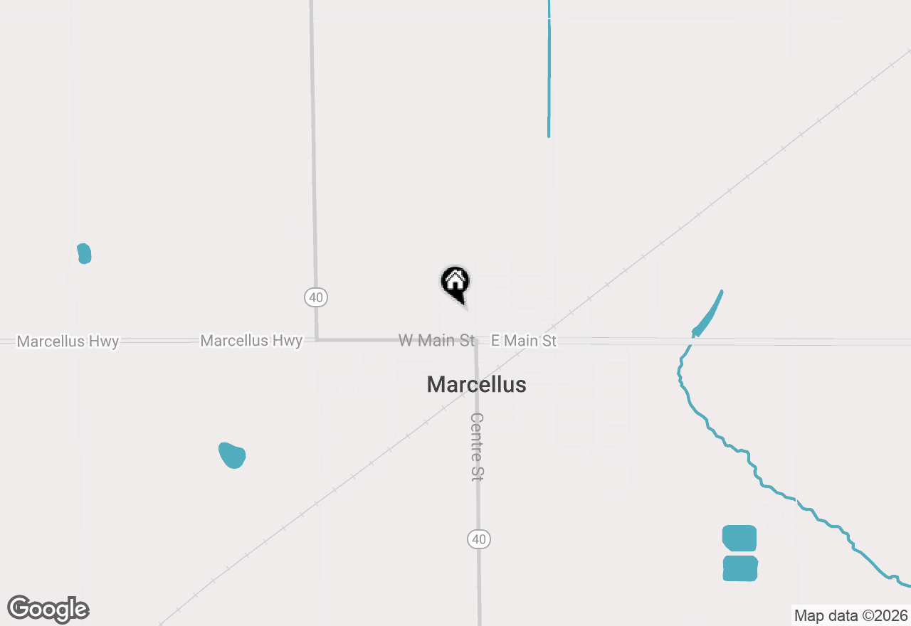 Map of 158 W Read Street, Marcellus, MI 49067