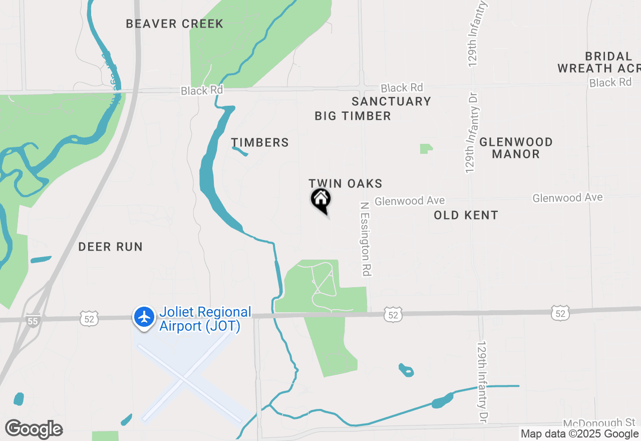 Map of 218 Meadow Wood Drive, Joliet, IL 60431