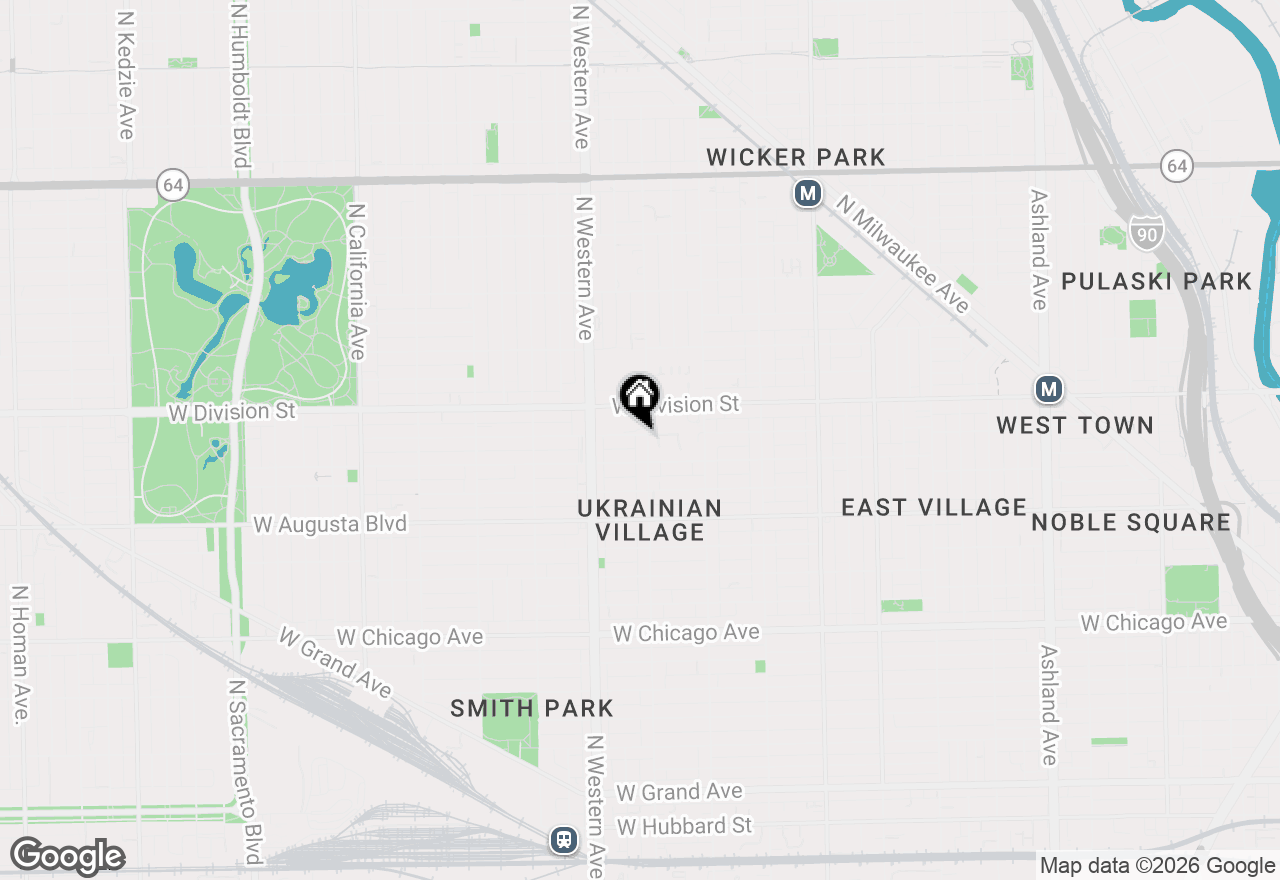 Map of 2307 W Haddon Avenue #A, Chicago, IL 60622