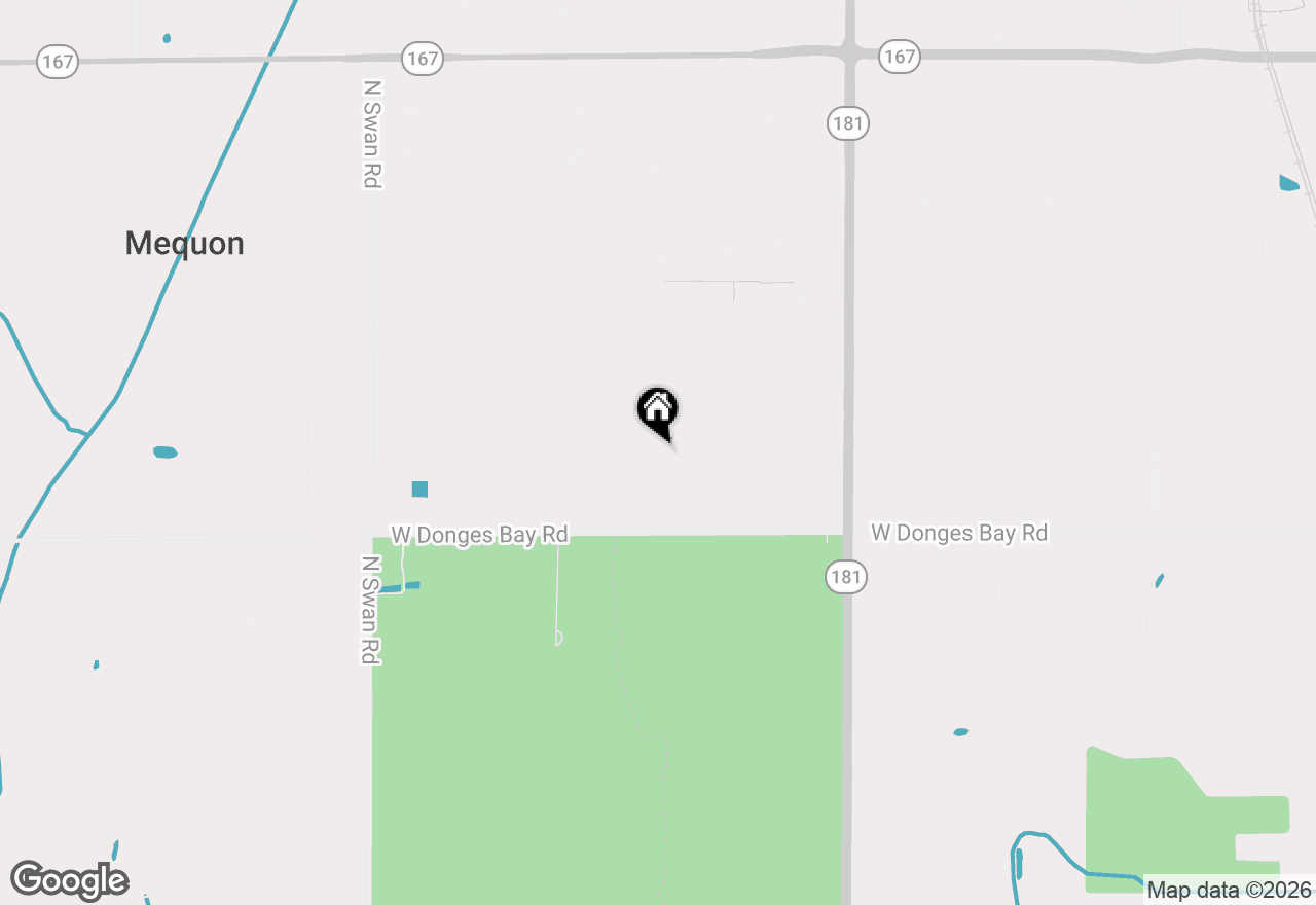 Map of 8296 W Bluebird Ct, Mequon, WI 53097