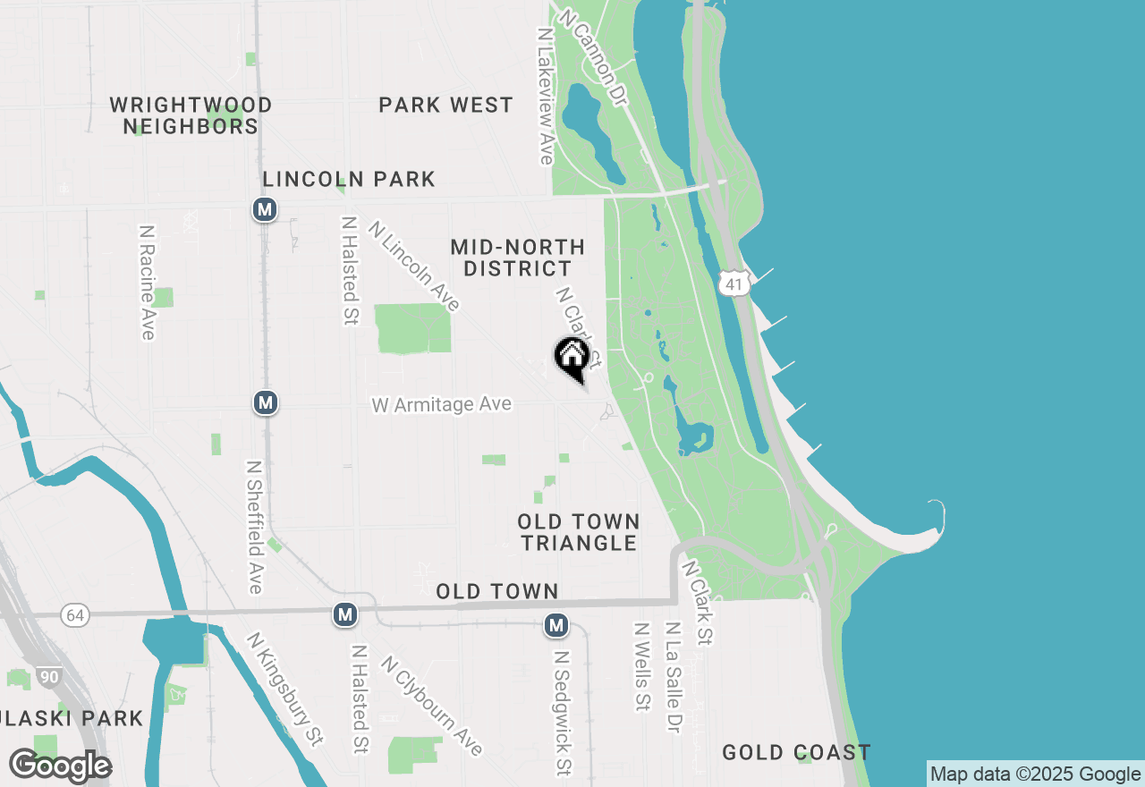 Map of 342 W Armitage Avenue #3, Chicago, IL 60614