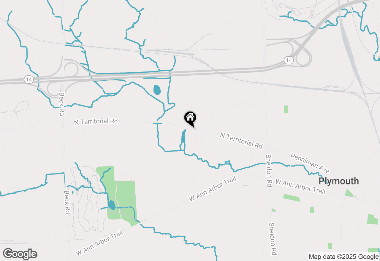 Map of 45505 N Territorial Road, Plymouth, MI 48170