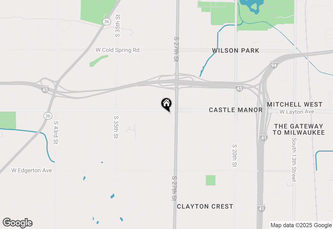 Map of 2745 W Layton Ave, Greenfield, WI 53221