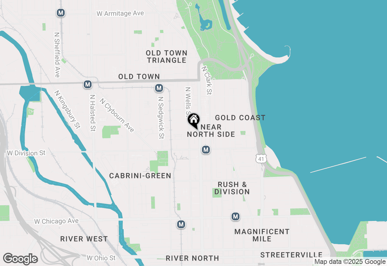 Map of 159 W Goethe Street #1B, Chicago, IL 60610