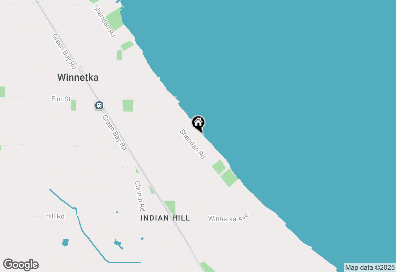 Map of 381 Sheridan Road, Winnetka, IL 60093