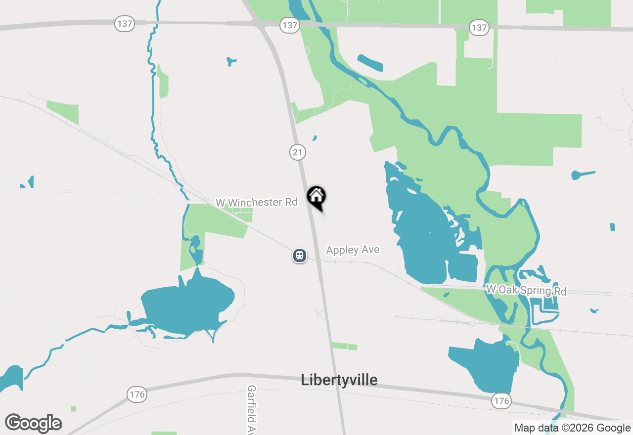 Map of 104 E Winchester Road #F, Libertyville, IL 60048