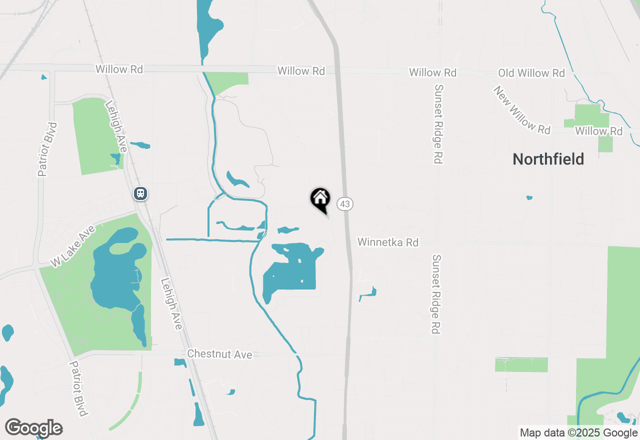 Map of 1719 Wildberry Drive #B, Glenview, IL 60025