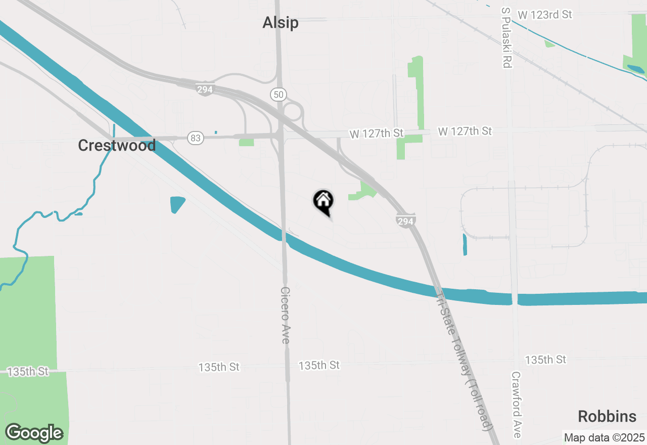 Map of 4690 W 130th Court, Alsip, IL 60803