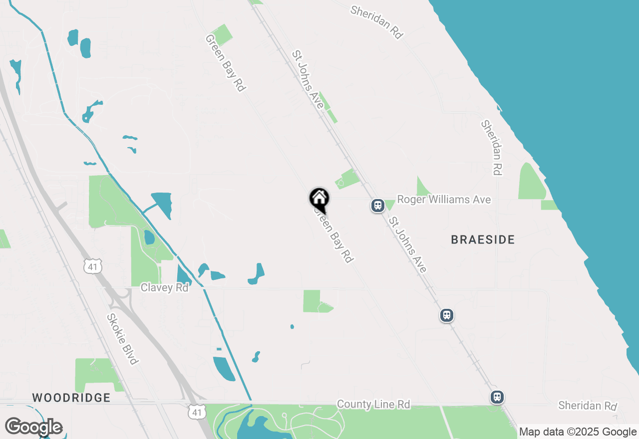 Map of 650 Green Bay Road, Highland Park, IL 60035