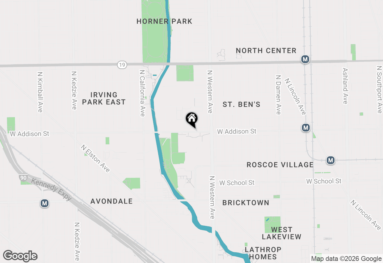 Map of (Address confidential), Chicago, Illinois 60618