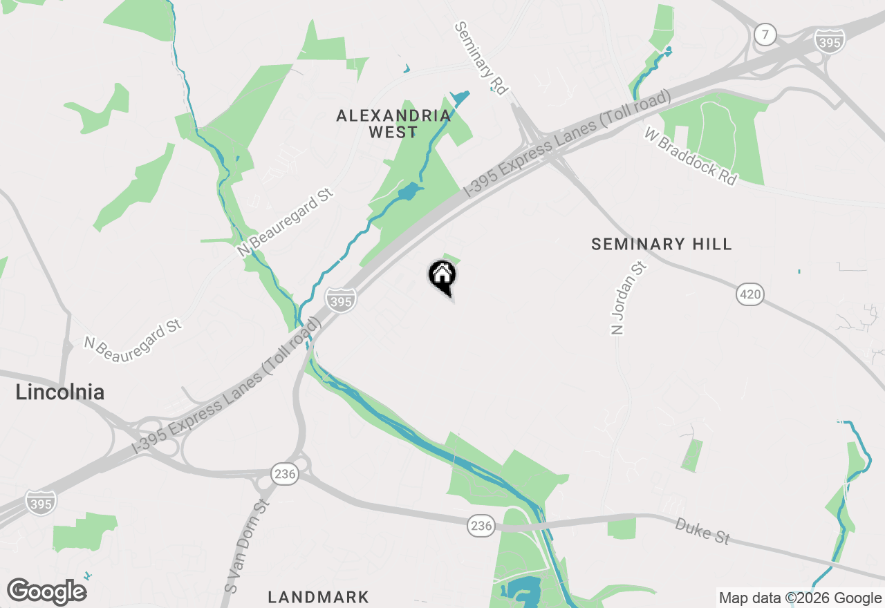 Map of 5308 Pender Court, Alexandria, VA 22304