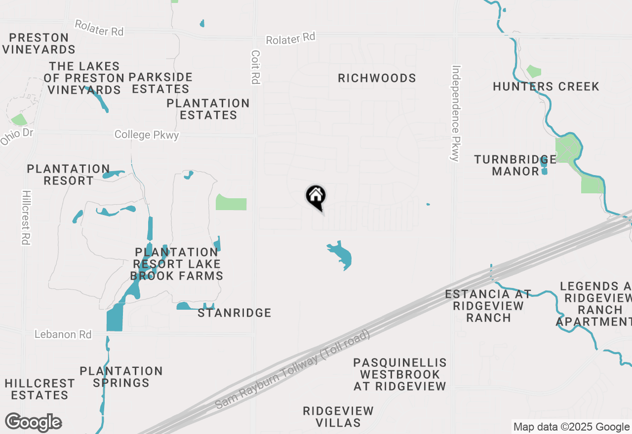 Map of 5730 Romantik Road, Frisco, TX 75035