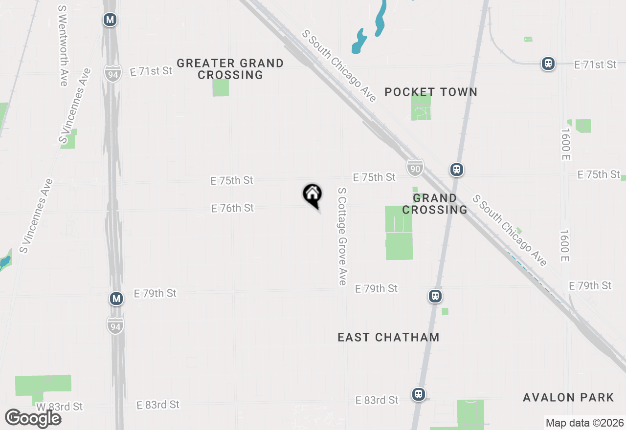 Map of (Address confidential), Chicago, Illinois 60619
