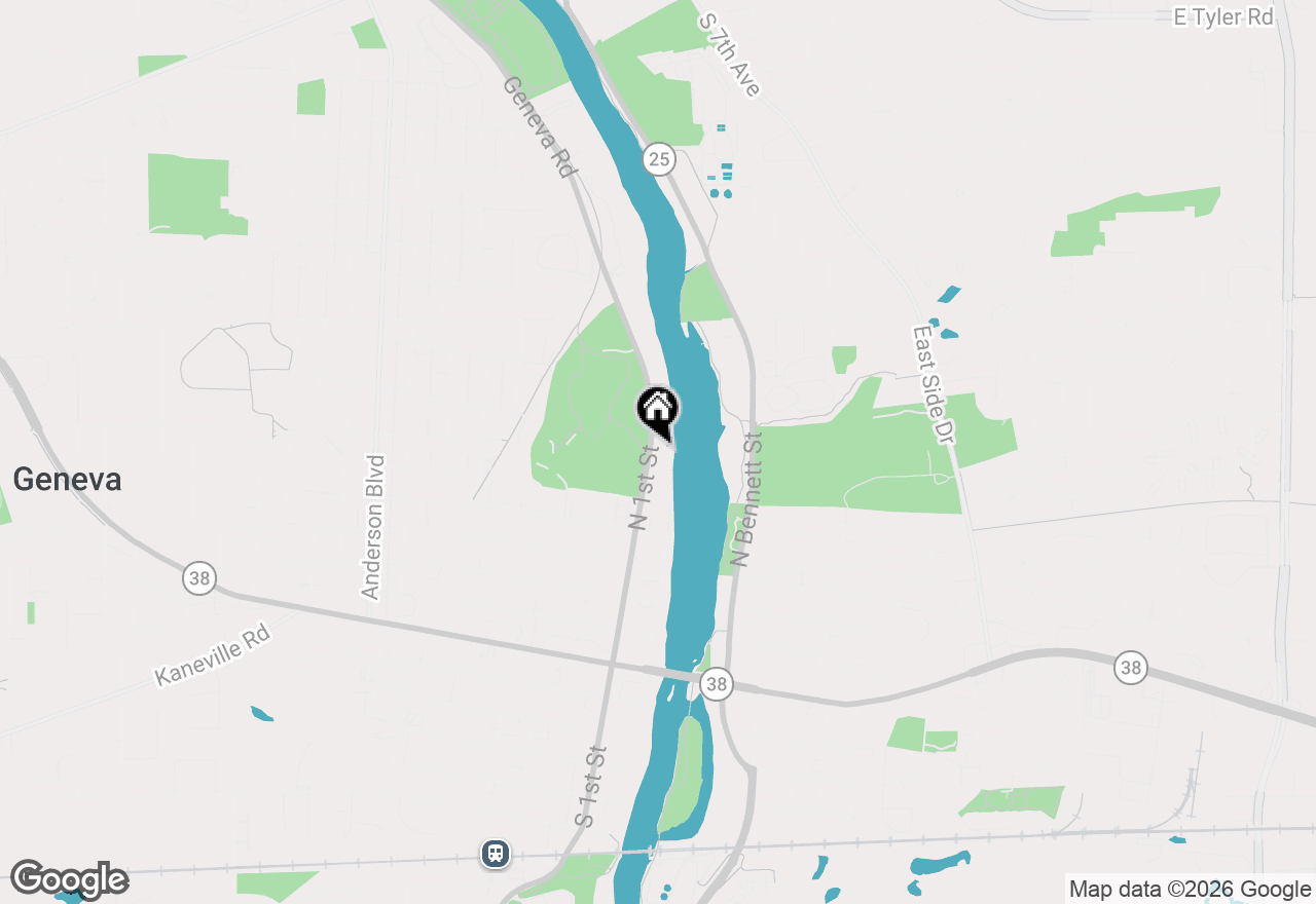 Map of 551 N 1st Street, Geneva, IL 60134