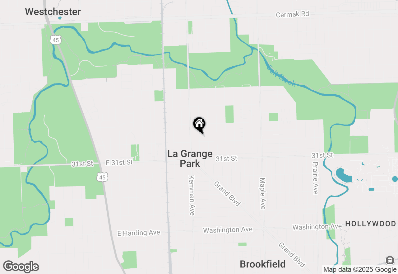 Map of 1241 Blanchan Avenue, La Grange Park, IL 60526