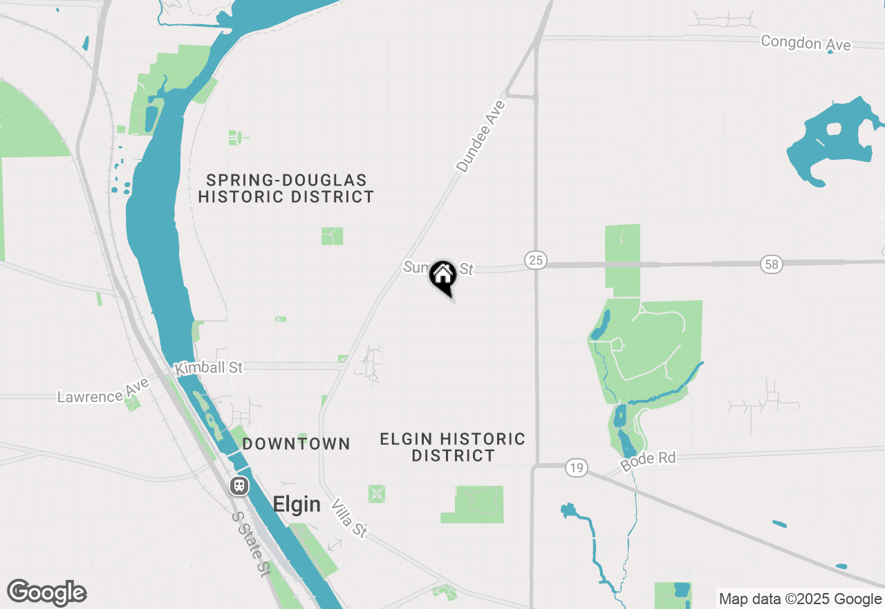 Map of 442 Hickory Place, Elgin, IL 60120
