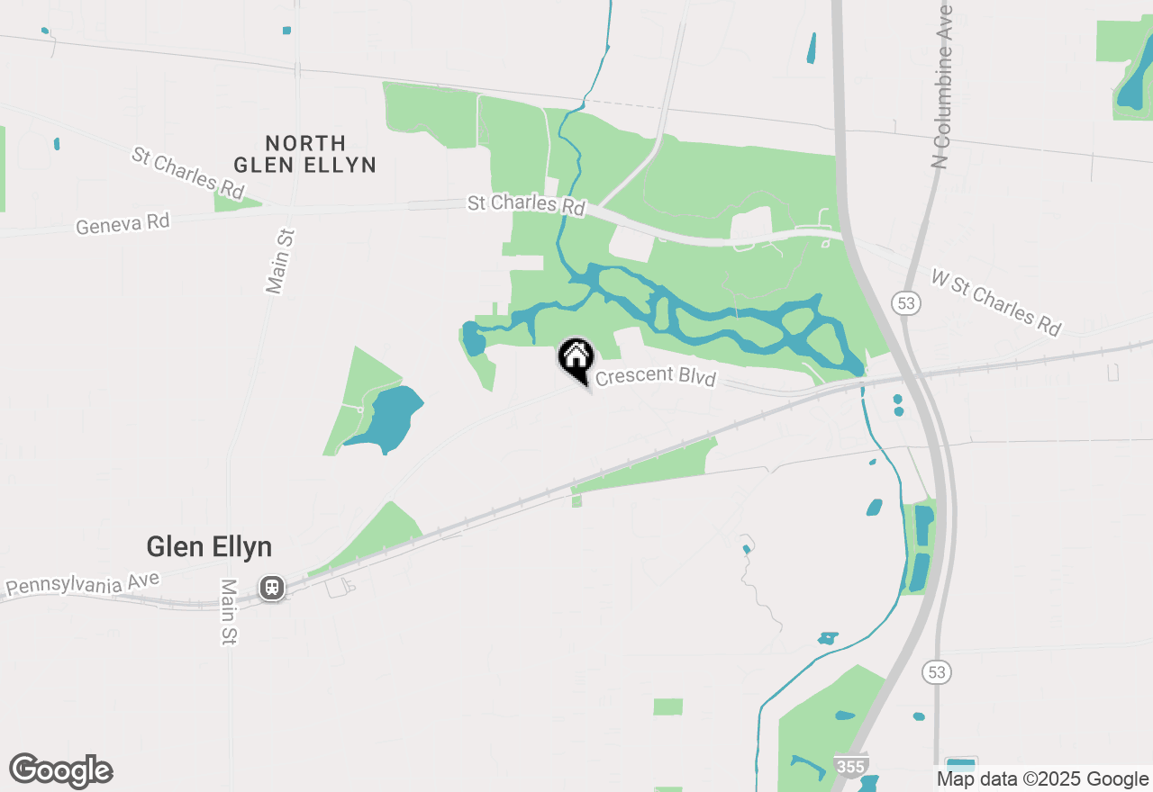 Map of 855 Crescent Boulevard, Glen Ellyn, IL 60137