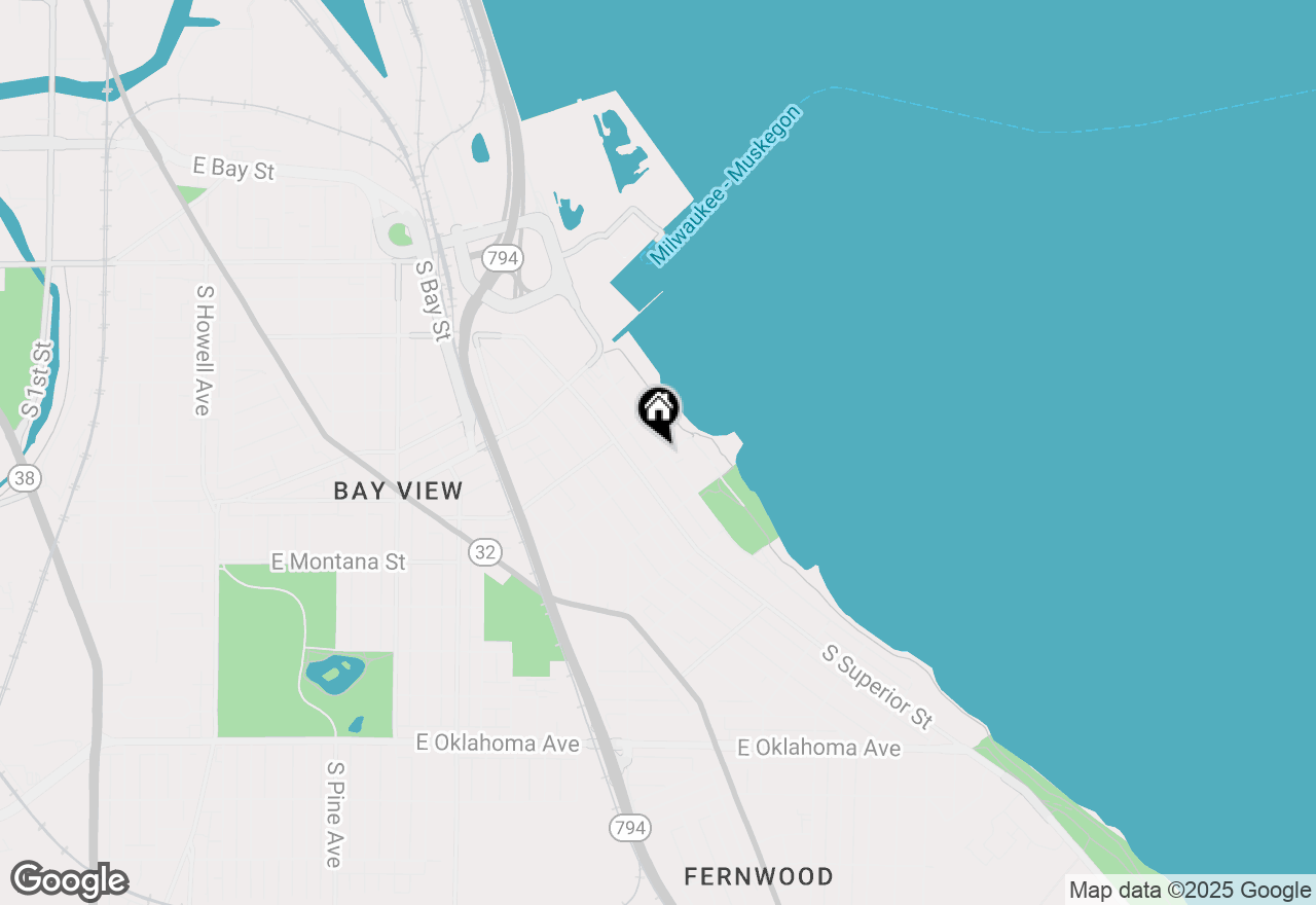 Map of 2651 S Shore Dr, Milwaukee, WI 53207