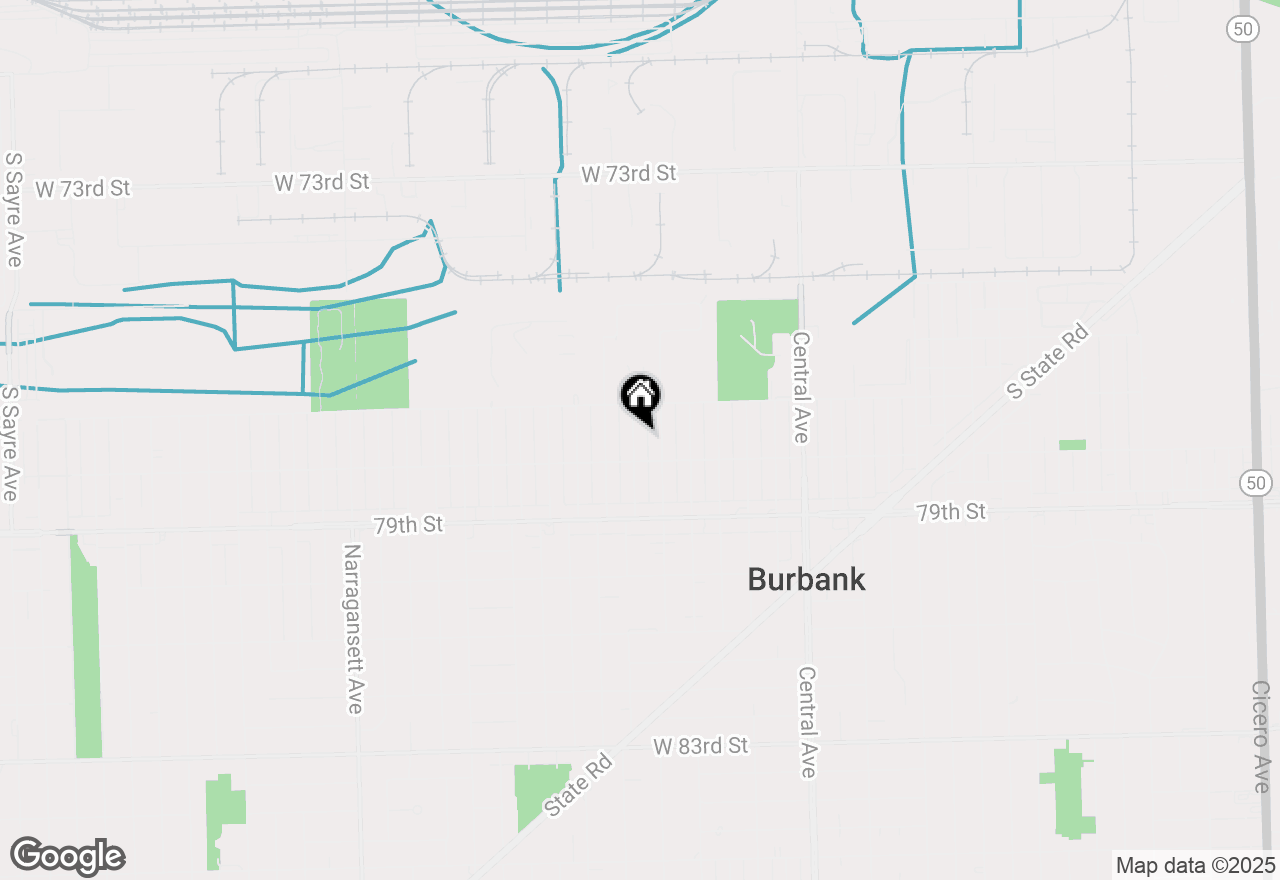 Map of 7725 Mayfield Avenue, Burbank, IL 60459