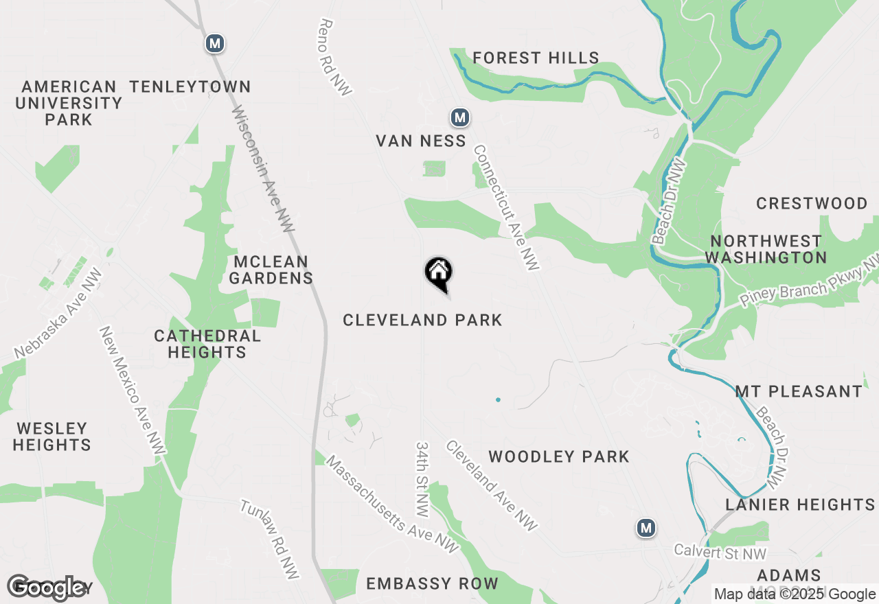 Map of 3301 Highland Place Nw, Washington, DC 20008
