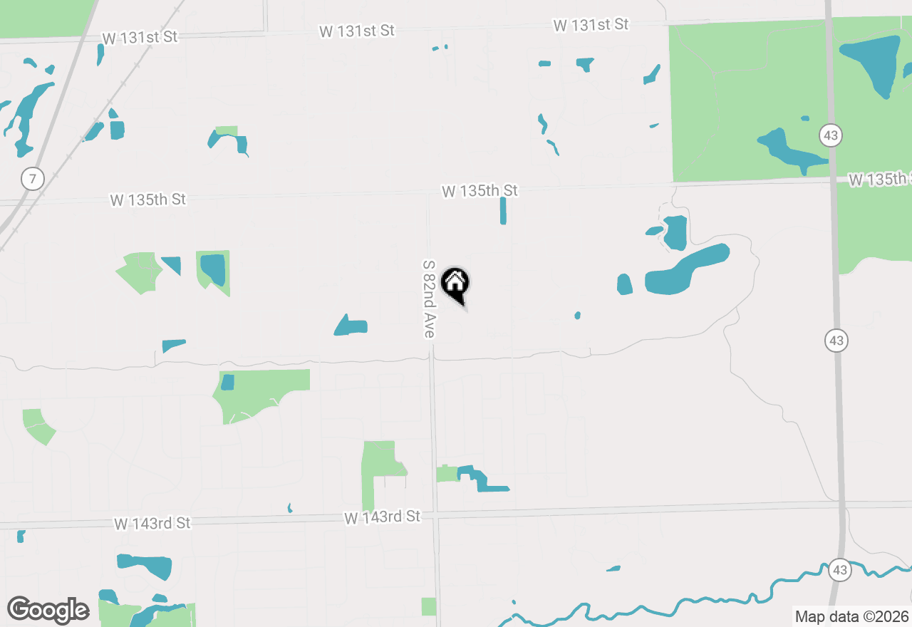 Map of 8115 Pluskota Drive, Orland Park, IL 60462