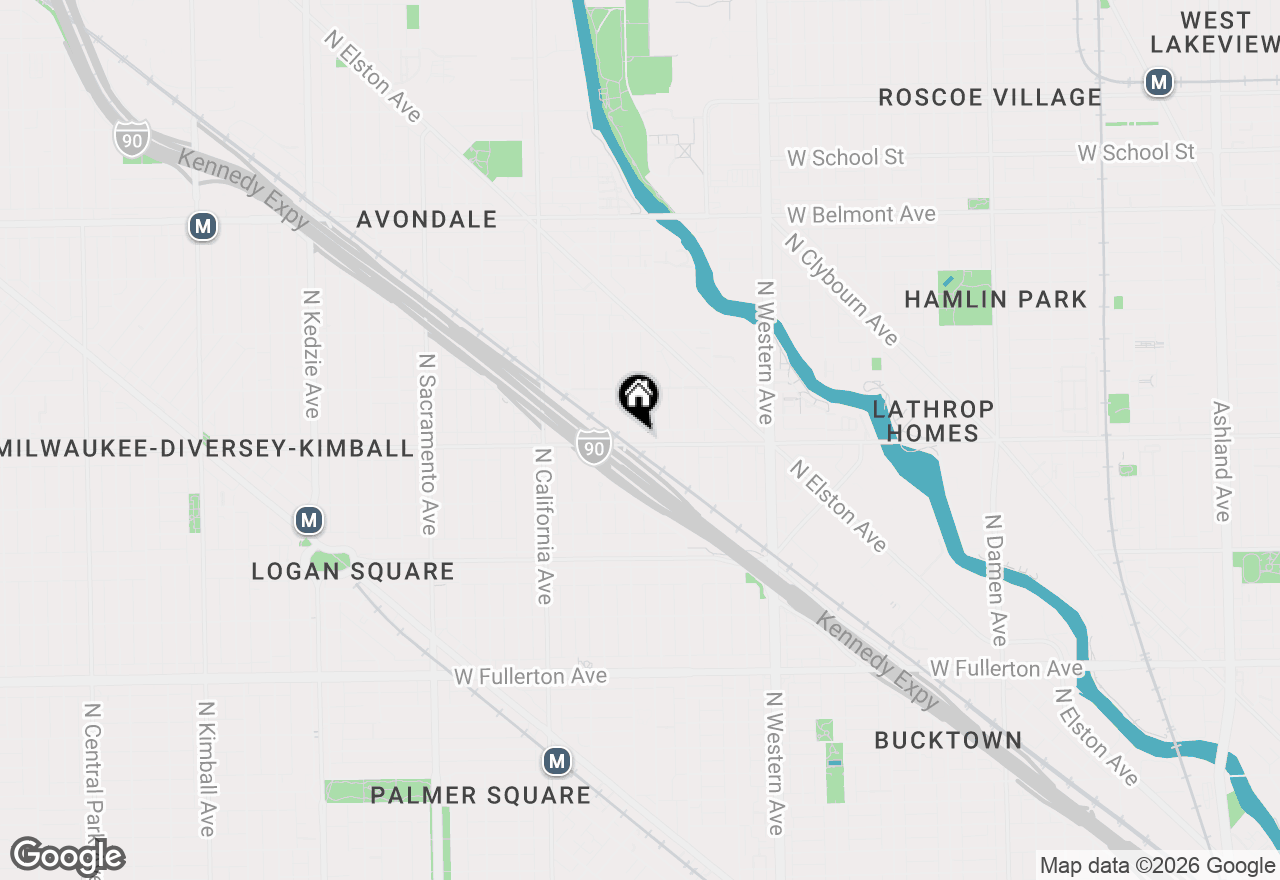 Map of 2618 W Diversey Avenue #402, Chicago, IL 60647