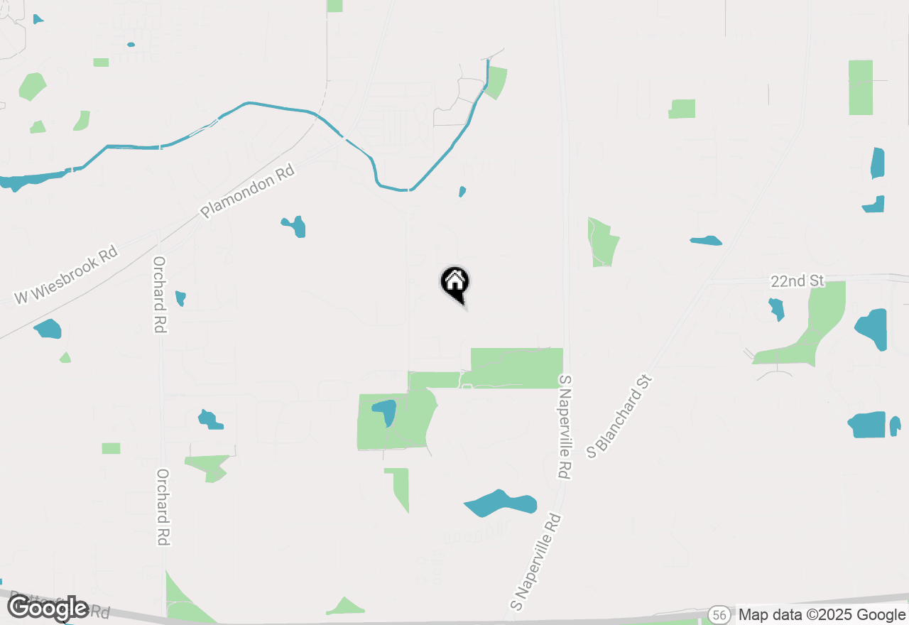 Map of 1682 S Thompson Drive, Wheaton, IL 60189