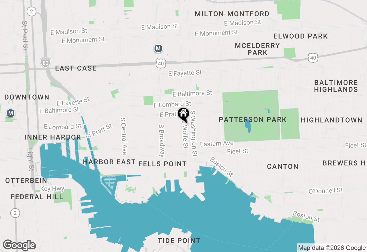 Map of 1838 Gough Street, Baltimore, MD 21231