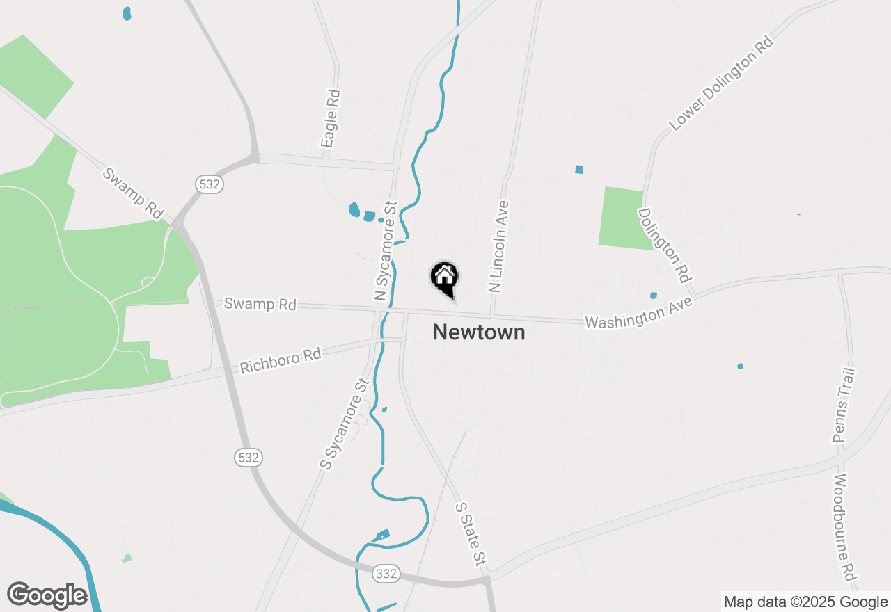 Map of 115 E Washington Avenue, Newtown, PA 18940