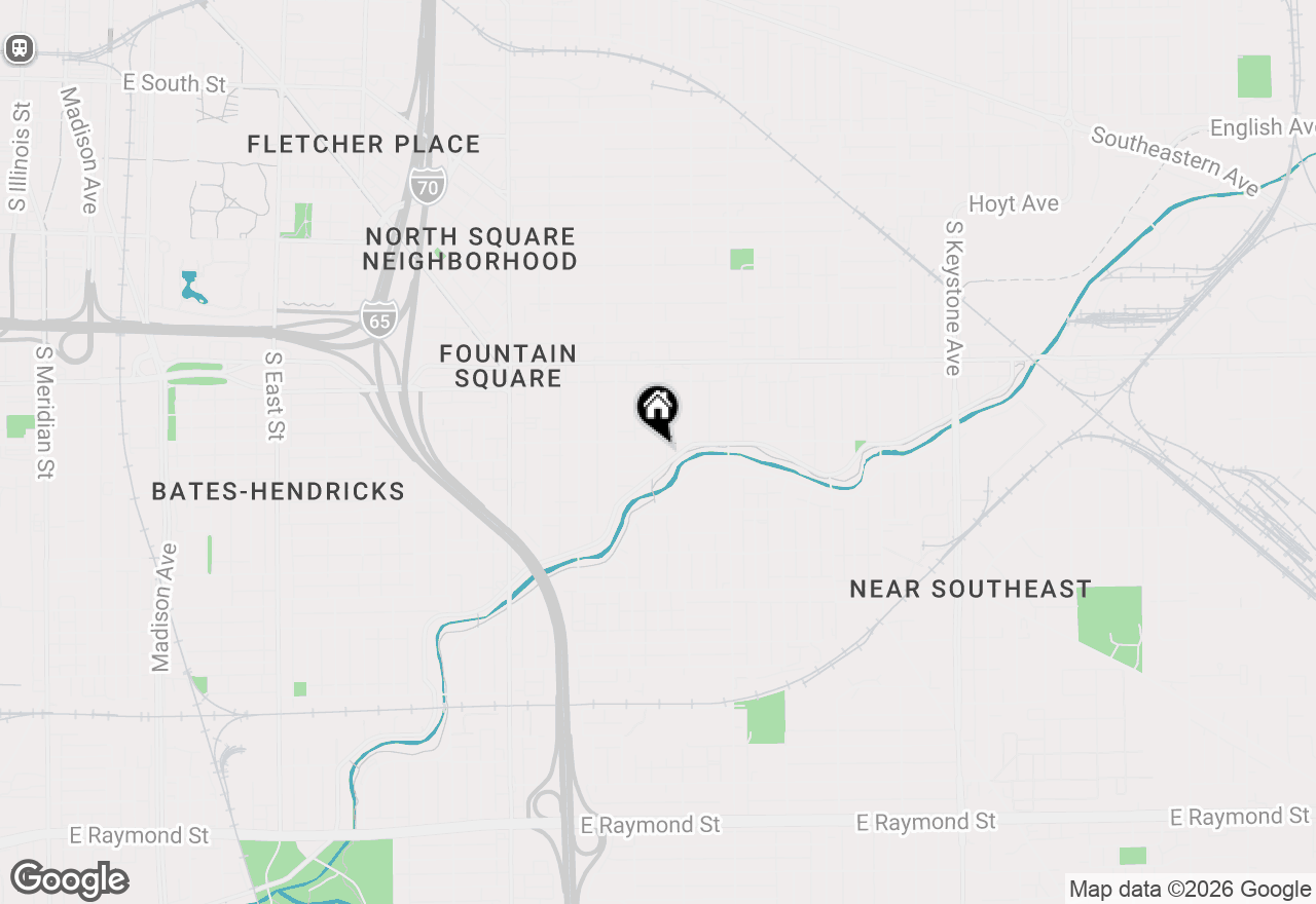 Map of 1313 Spruce Street, Indianapolis, IN 46203
