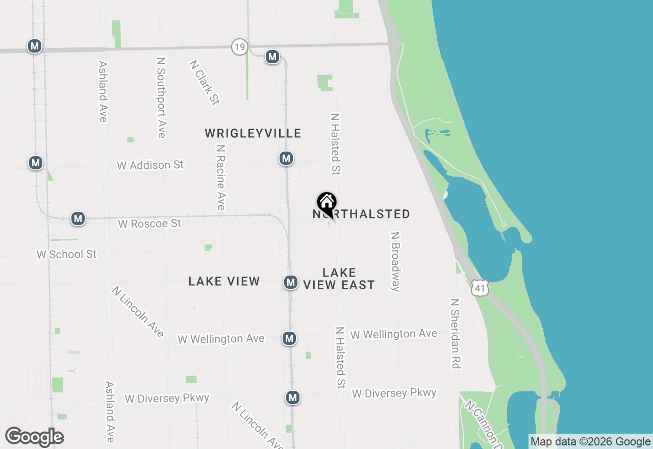 Map of 821 W Roscoe Street #3, Chicago, IL 60657