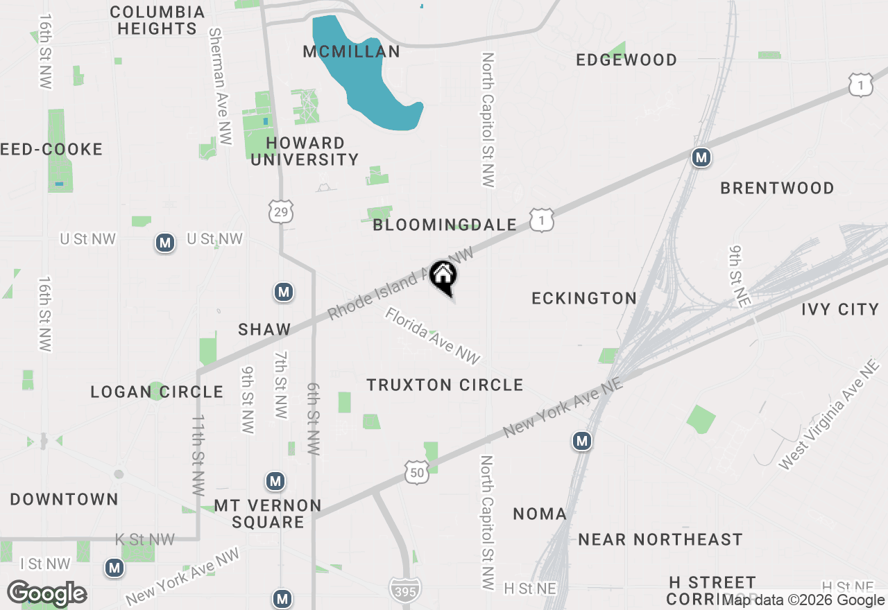 Map of 1741 1st Street Nw #1, Washington, DC 20001