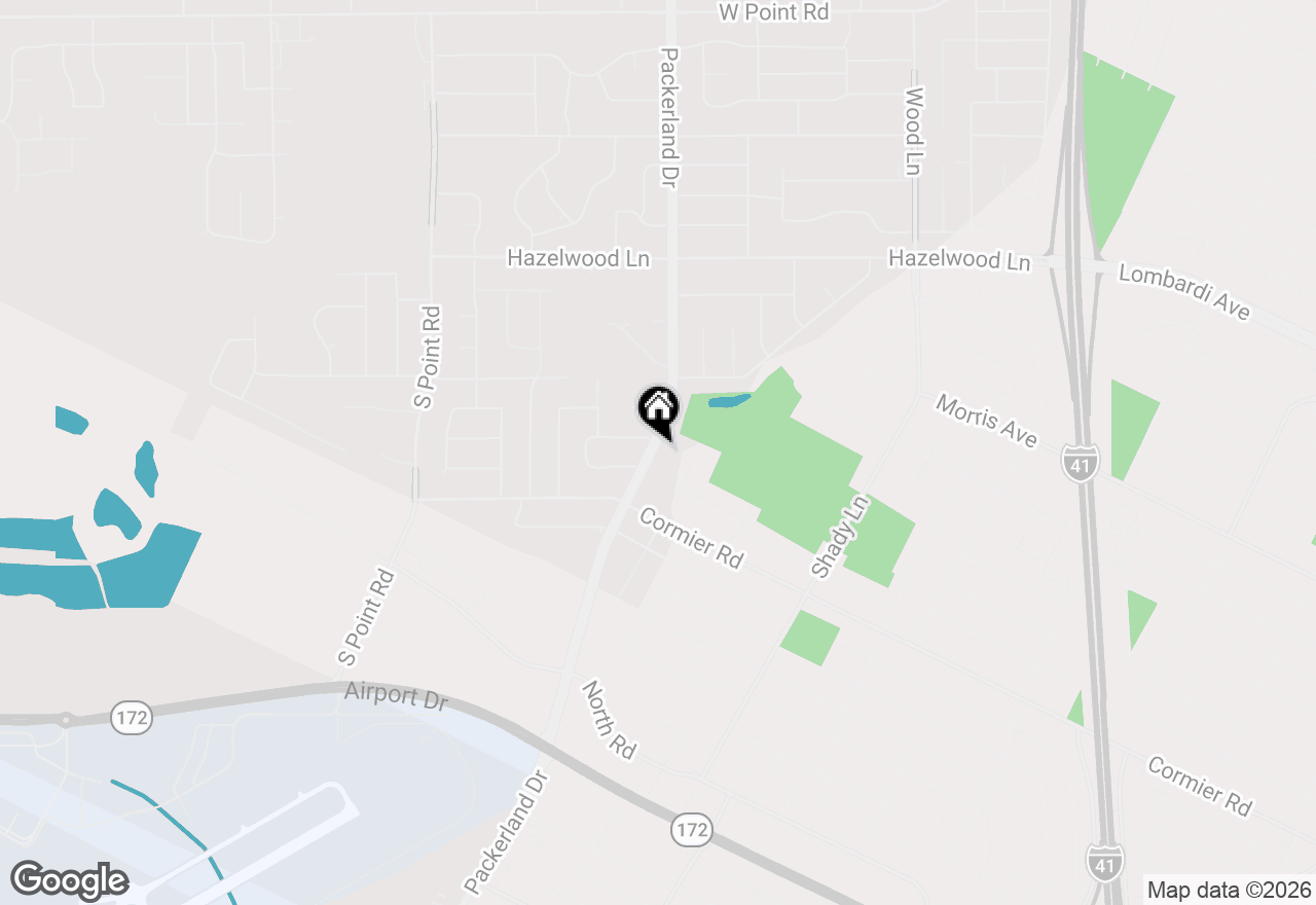 Map of 2161 Packerland Dr, Green Bay, WI 54304