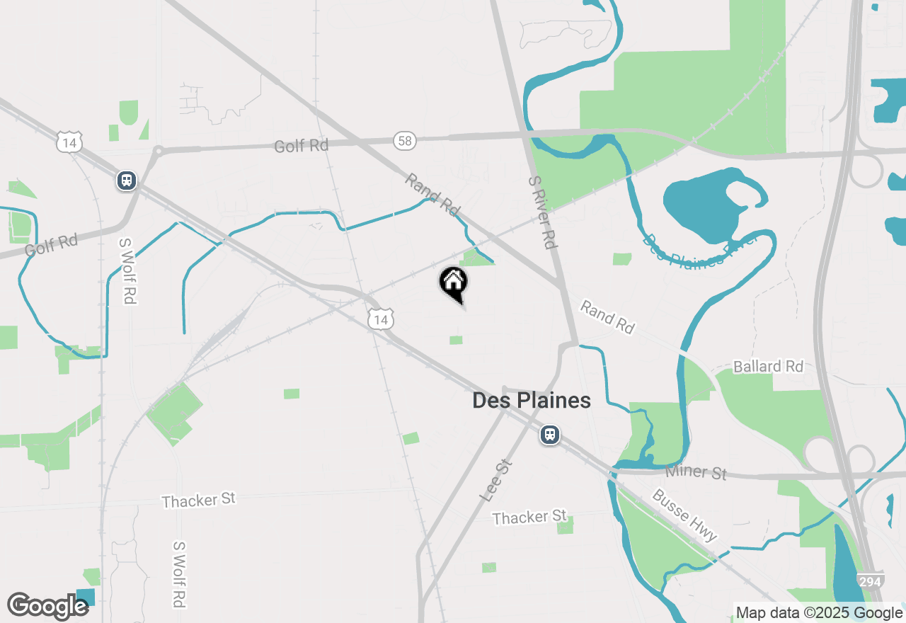 Map of 1279 Harding Avenue #3D, Des Plaines, IL 60016