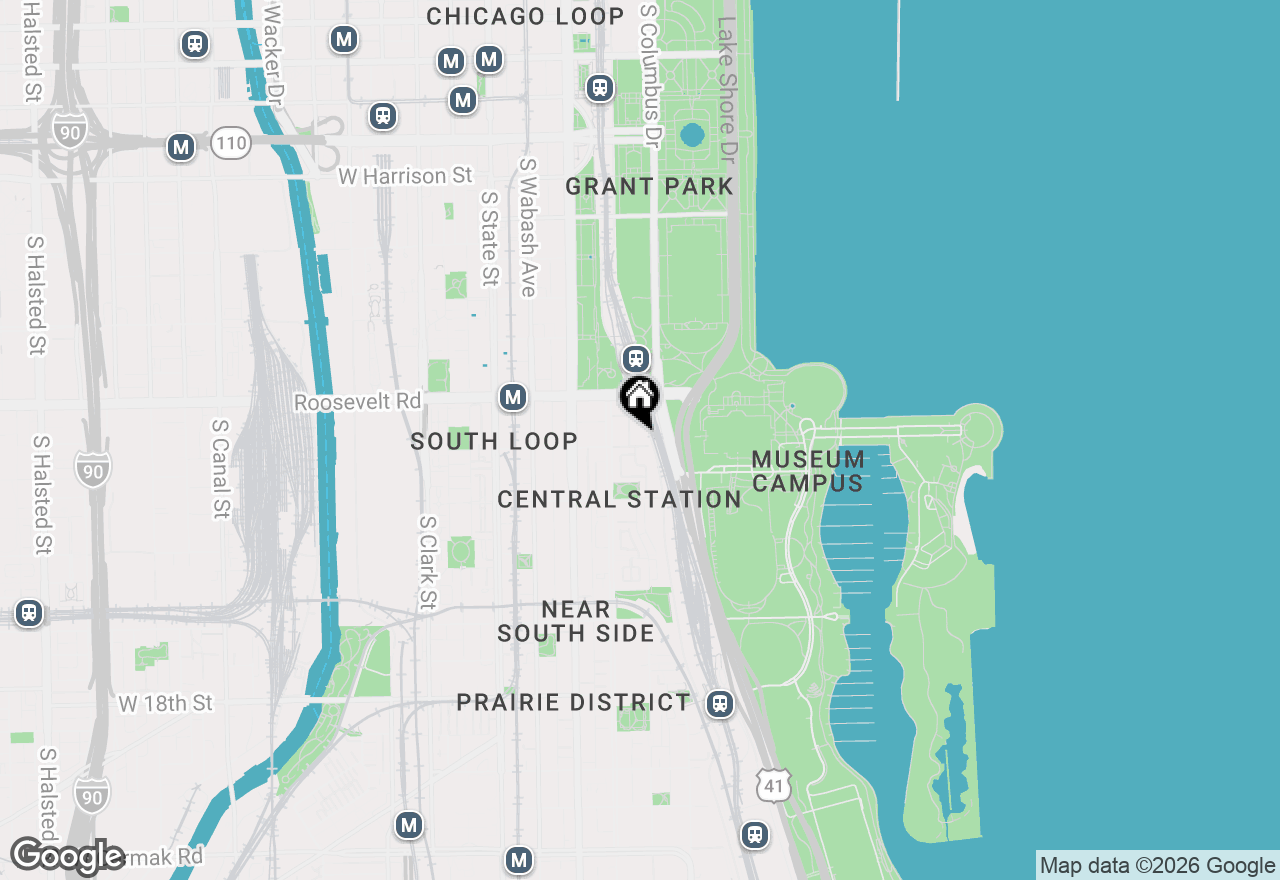 Map of 1235 S Prairie Avenue #2804, Chicago, IL 60605