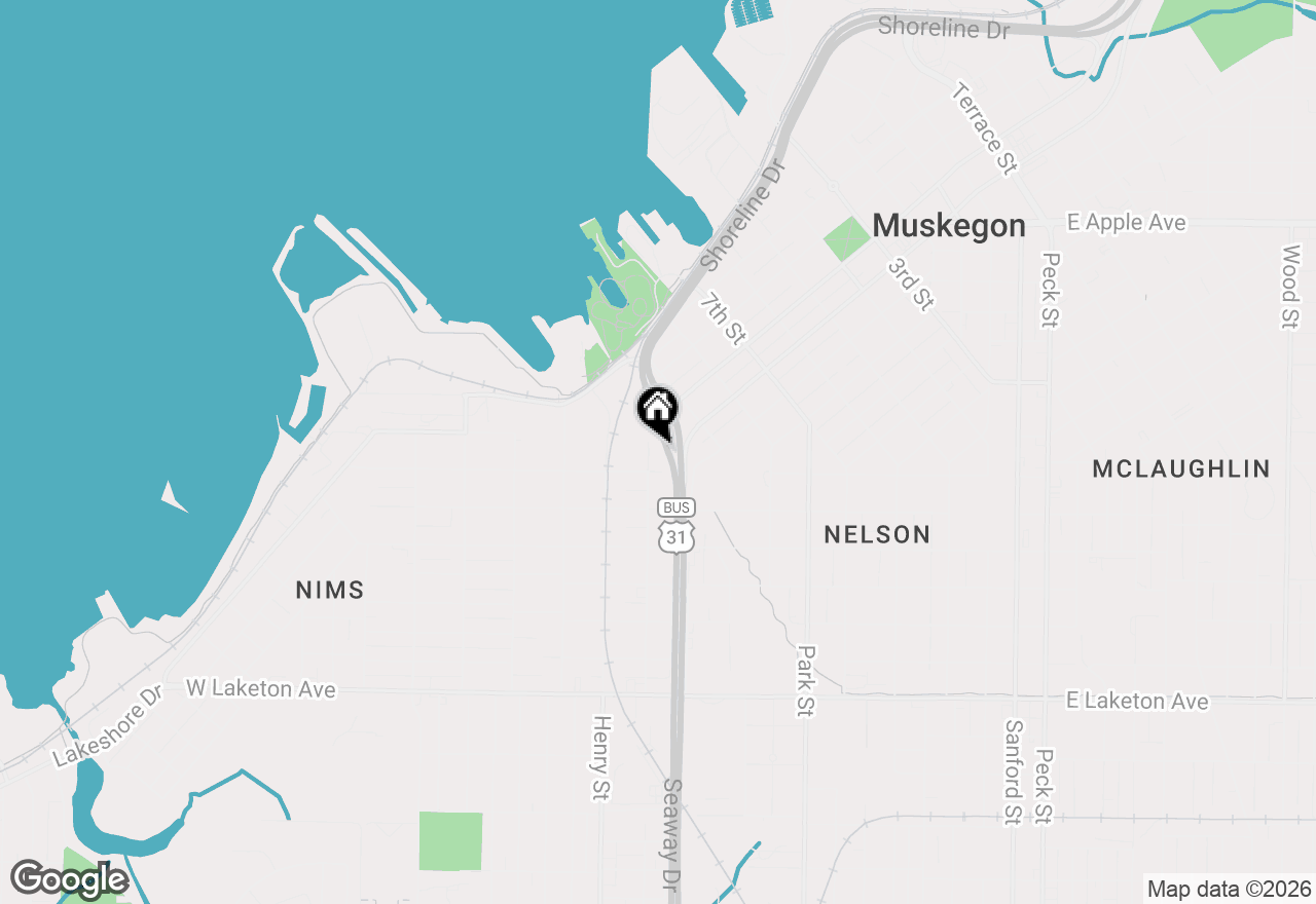 Map of 1380 Beidler Street, Muskegon, MI 49441