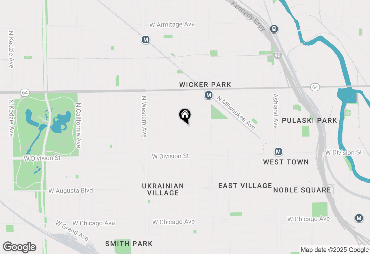 Map of 2136 W Evergreen Avenue #3B, Chicago, IL 60622