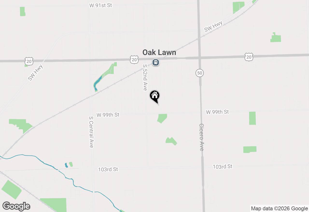 Map of 9817 Tulley Avenue, Oak Lawn, IL 60453