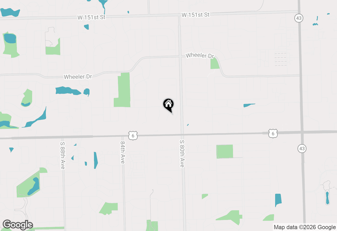 Map of 15702 Foxbend Court #1N, Orland Park, IL 60462