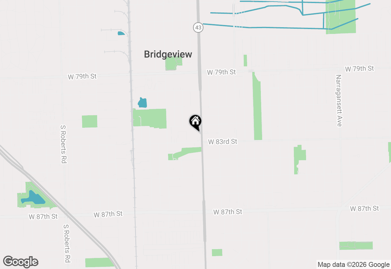 Map of 7222 W 83rd Street, Bridgeview, IL 60455
