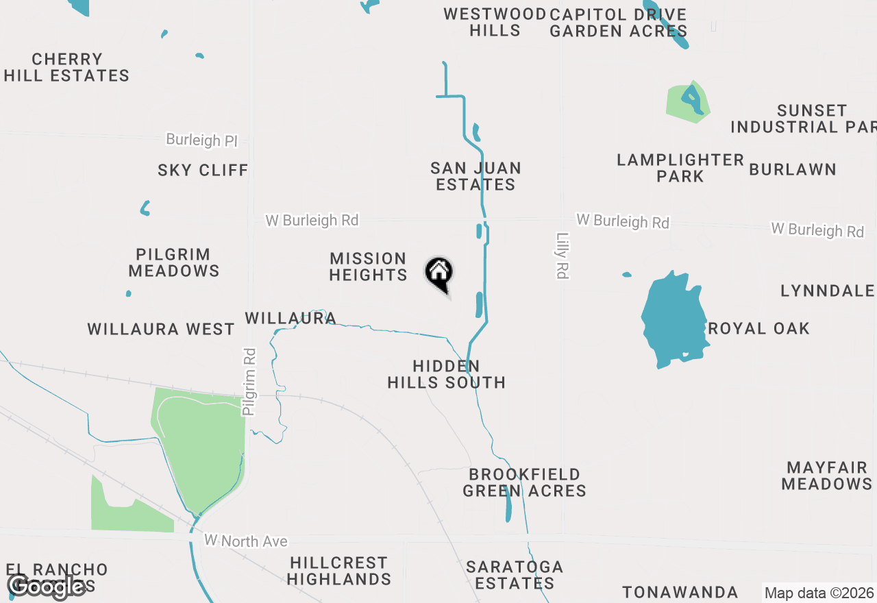 Map of 2870 Santa Barbara Dr, Brookfield, WI 53005