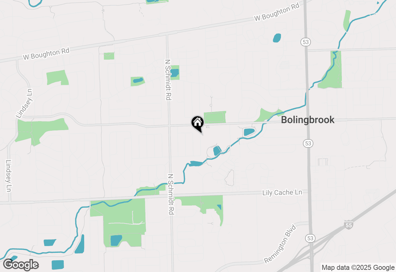 Map of 121 S Lancaster Drive, Bolingbrook, IL 60440