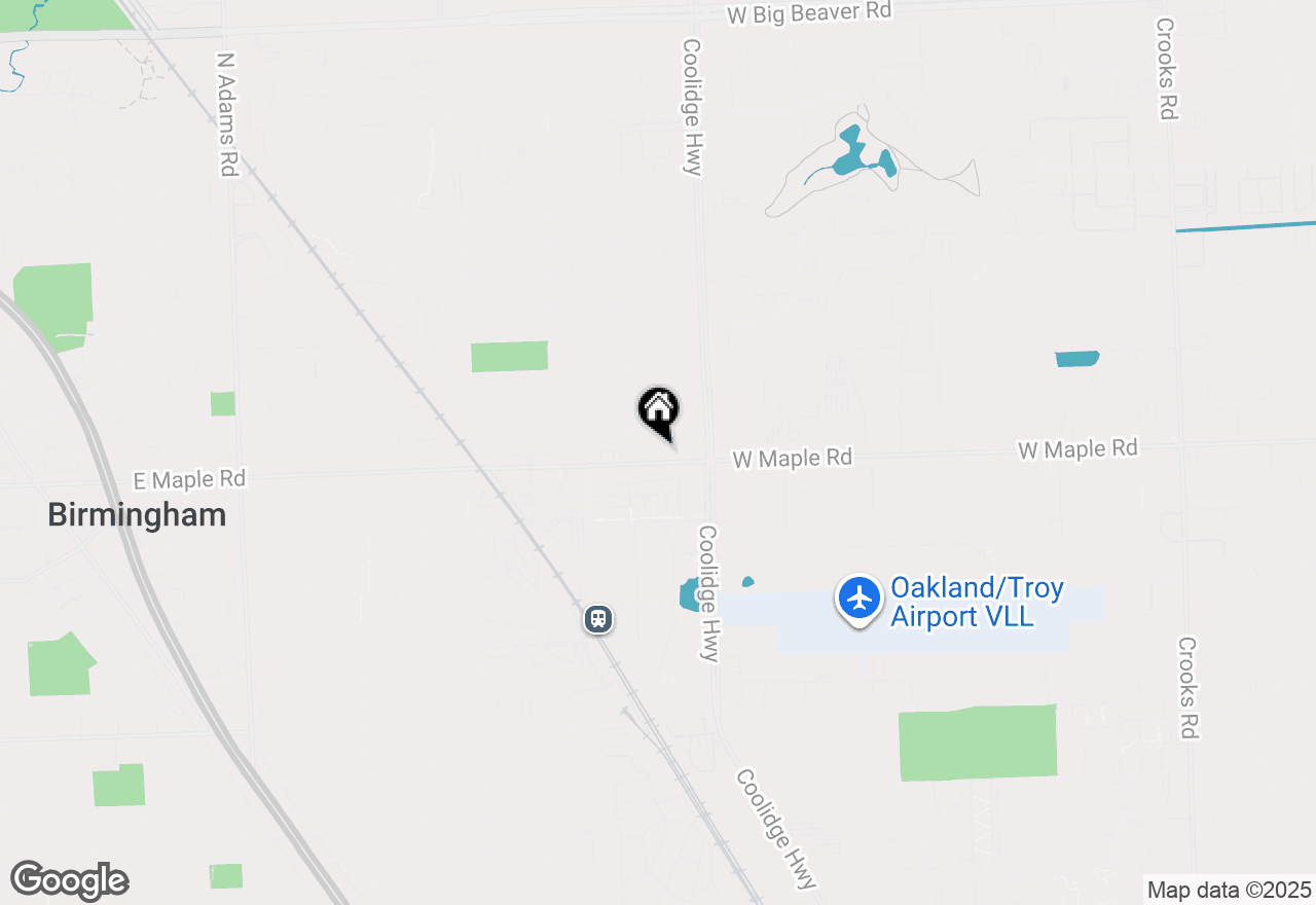 Map of 2725 E Maple Road, Birmingham, MI 48009