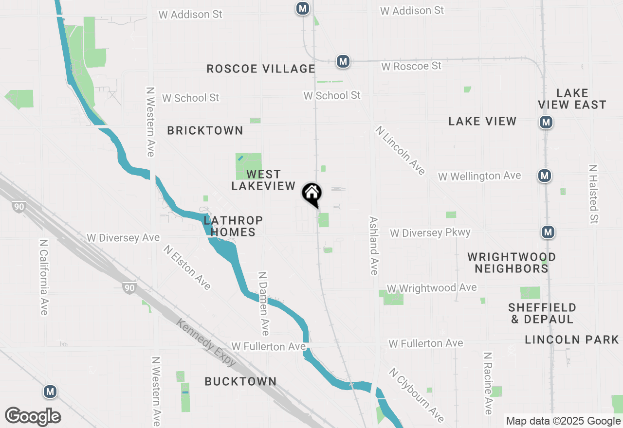 Map of 1806 W Diversey Parkway #H, Chicago, IL 60614