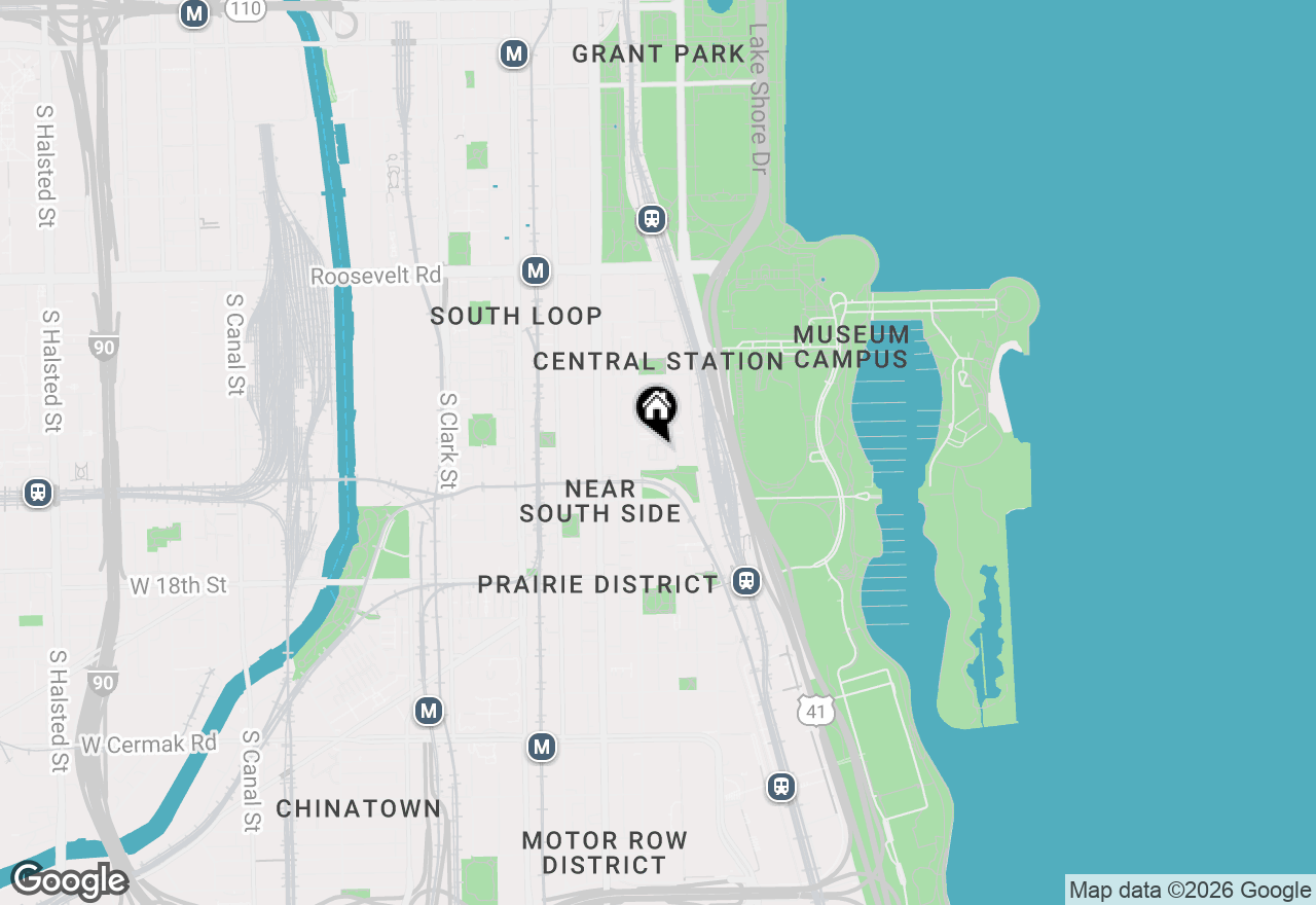 Map of 1522 S Prairie Avenue #H, Chicago, IL 60605