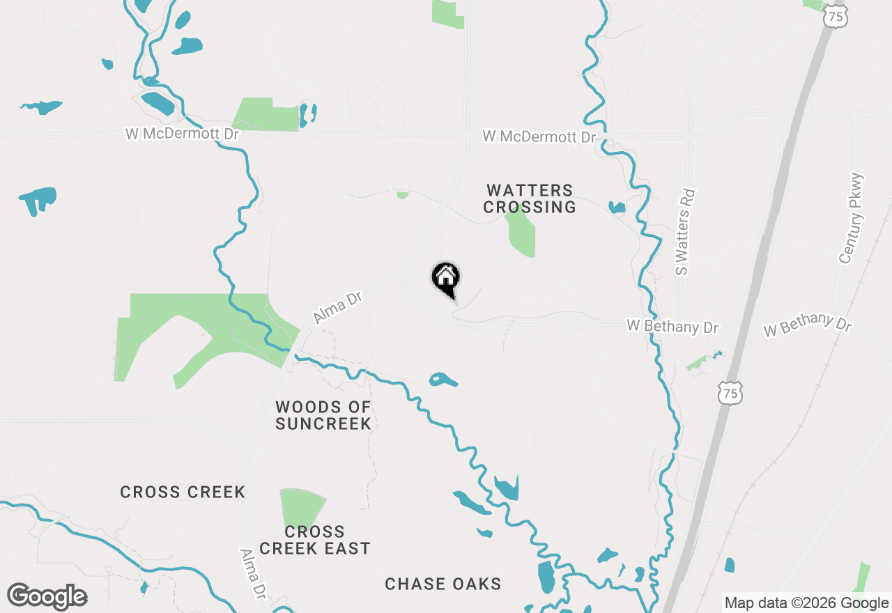 Map of 1325 Bailey Lane, Allen, TX 75013