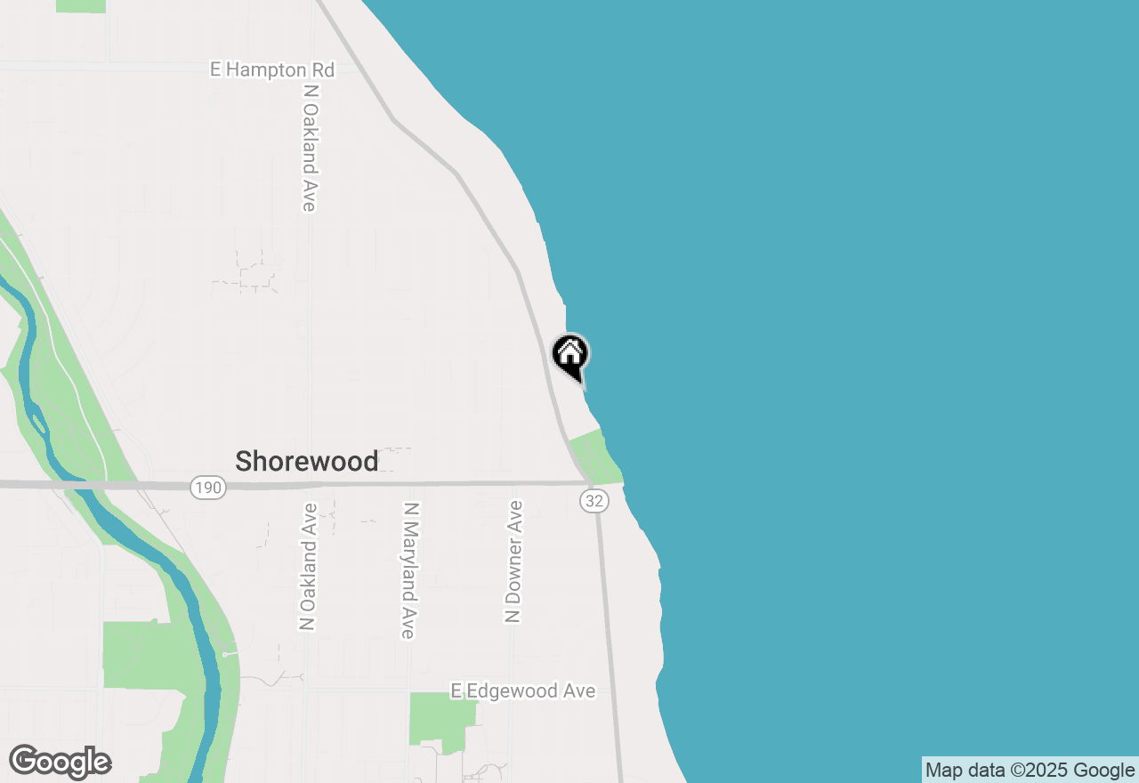 Map of 4114 N Lake Dr, Shorewood, WI 53211