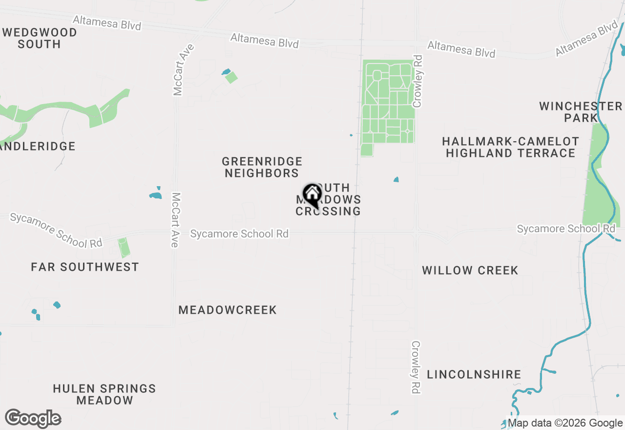 Map of 7401 Wagonwheel Road, Fort Worth, TX 76133