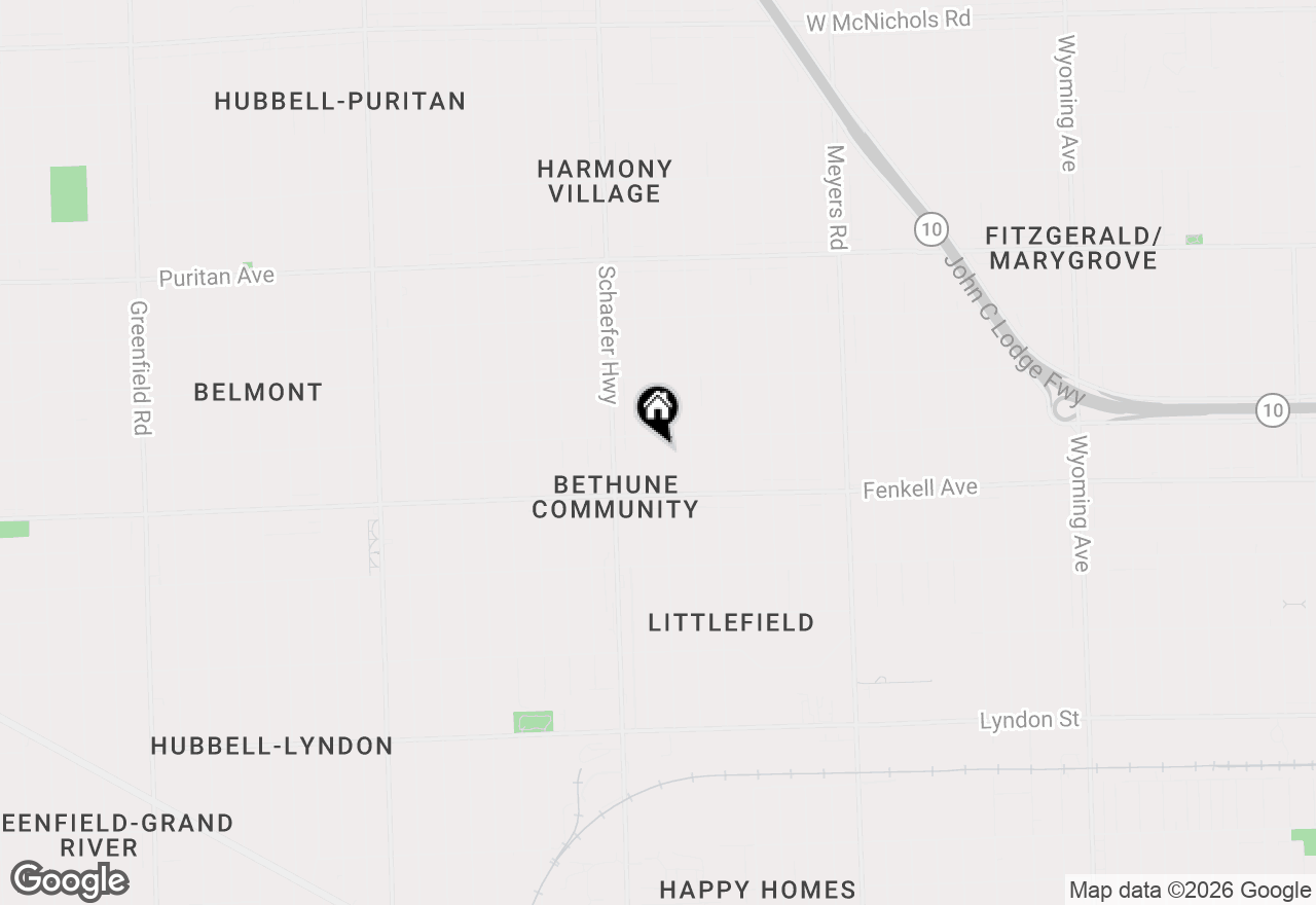 Map of 15375 Snowden Street, Detroit, MI 48227